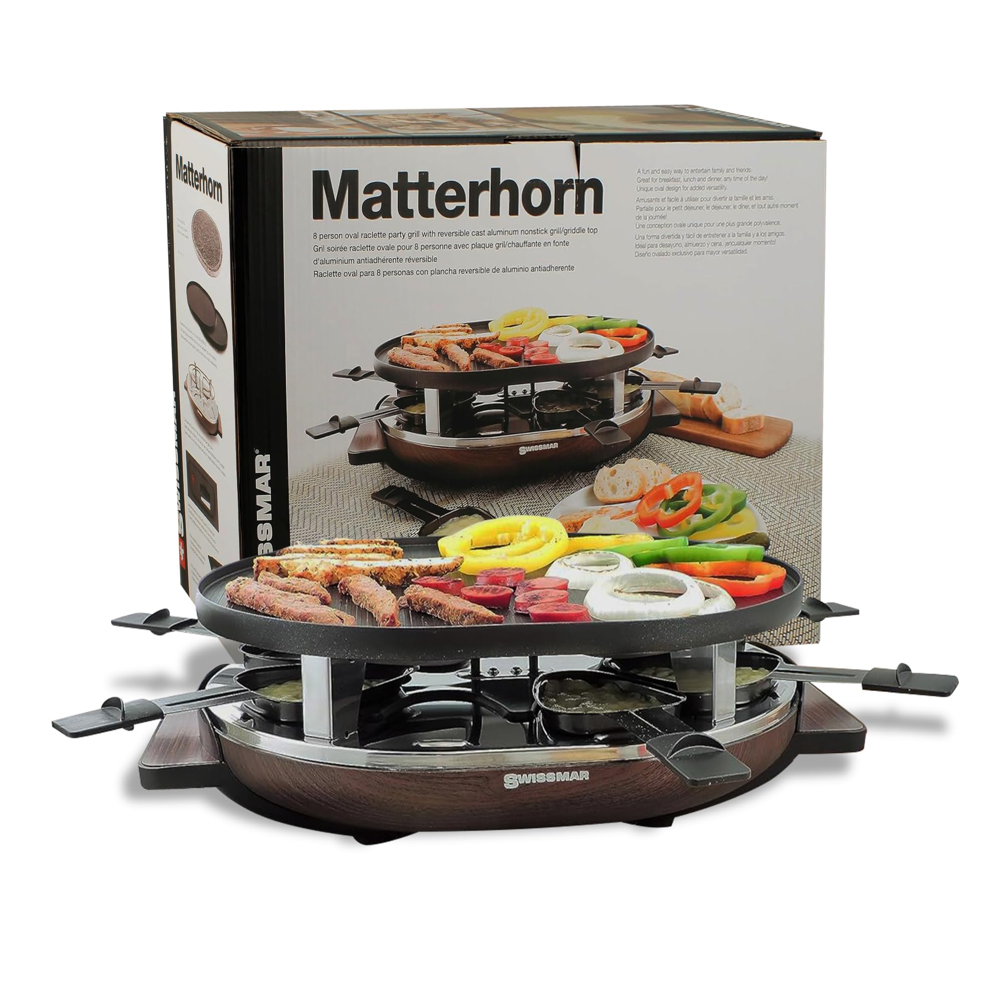 SWISSMAR ラクレットパーティーグリル Valais KF-77093JP Amazon.com: Swissmar Classic 8-Person Raclette Party Grill
